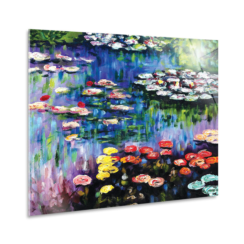 Water Lilies Of The Pond At Giverny by Claude Monet - No Frame Painting, Plastic/Acrylic, 70cm H x 100cm W