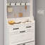 armoire à chaussures avec 3 portes et 2 tiroirs avec support, grand espace de rangement