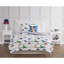 Ensemble de courtepointe My World Dino Tracks - Literie dinosaure pour enfants - Comprend un coussin décoratif et des taies décoratives-758556729