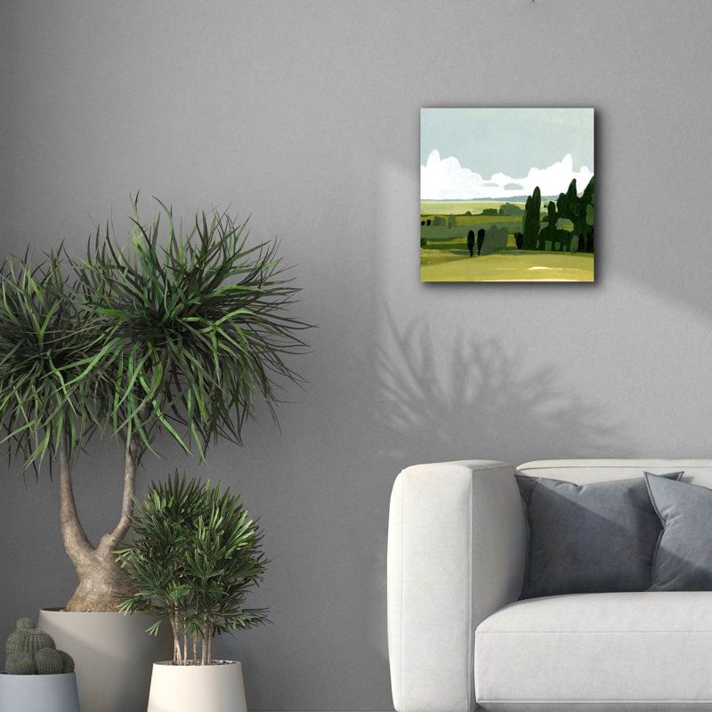  «Verdant Summer 2» par Emma Caroline, art mural sur toile, 18 po x 18 po, H 18 po x l 18 po