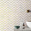 Natural Bianco 1" x 3" Marble Chevron Mosaic Wall Tile-67857339