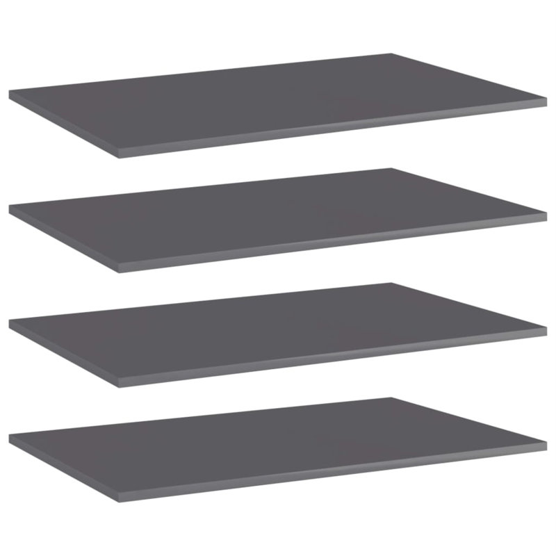 Tablettes flottantes étagères murales, Gris à haute brillance, H 0,6 po x l 31,5 po x P 19,7 po