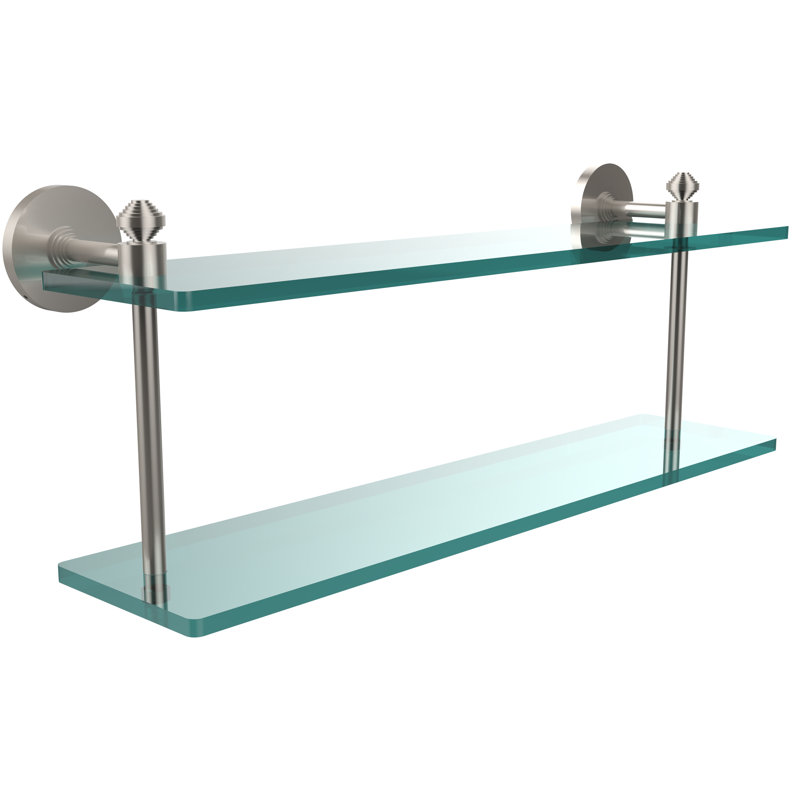 Trond 2 Piece Accent Shelf, Satin Nickel