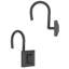 12 Piece Set - Matte Black Square Heavy Duty Shower Curtain Hooks Rings Rustproof Metal