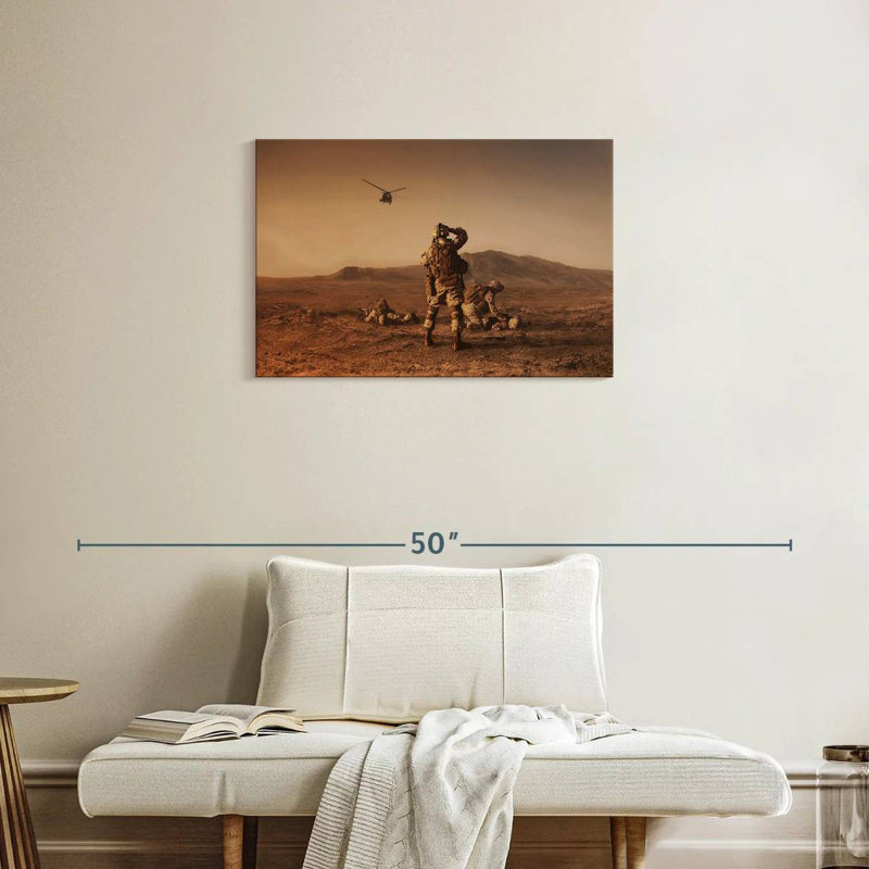 Lelar Medevac Army, 20" H x 30" W
