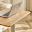 Burlywood+White Rectangular Solid Wood+Aluminium Alloy End Table-422551535