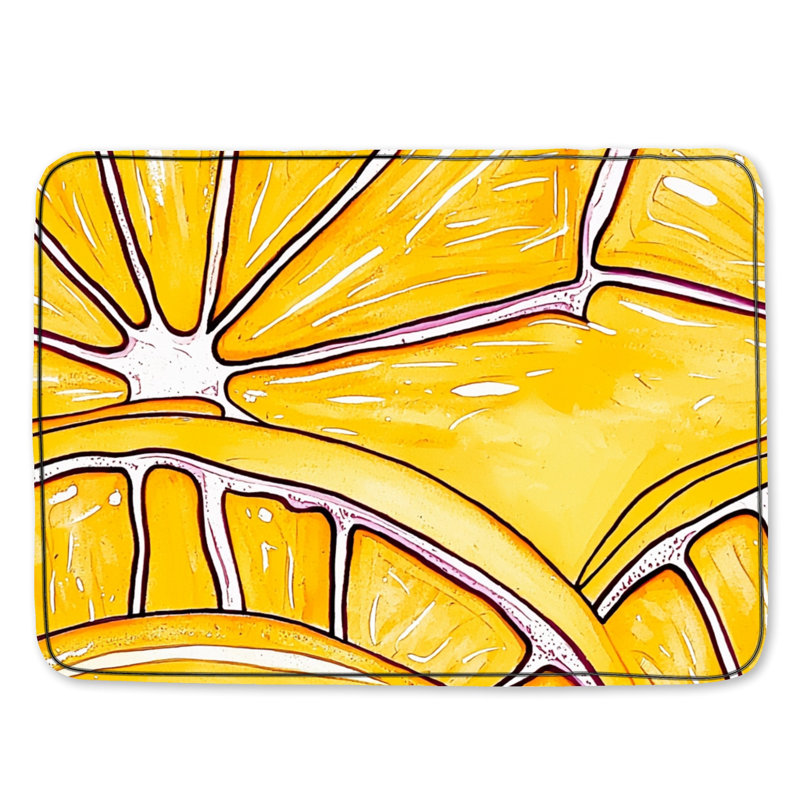 Tapis de bain citron citron, L 24 po x L 17 po