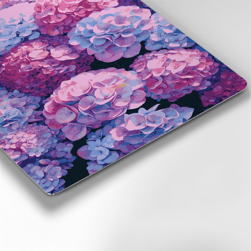 Aquarelle botanique 14, art mural mauve en métal, H 18 po x l 12 po