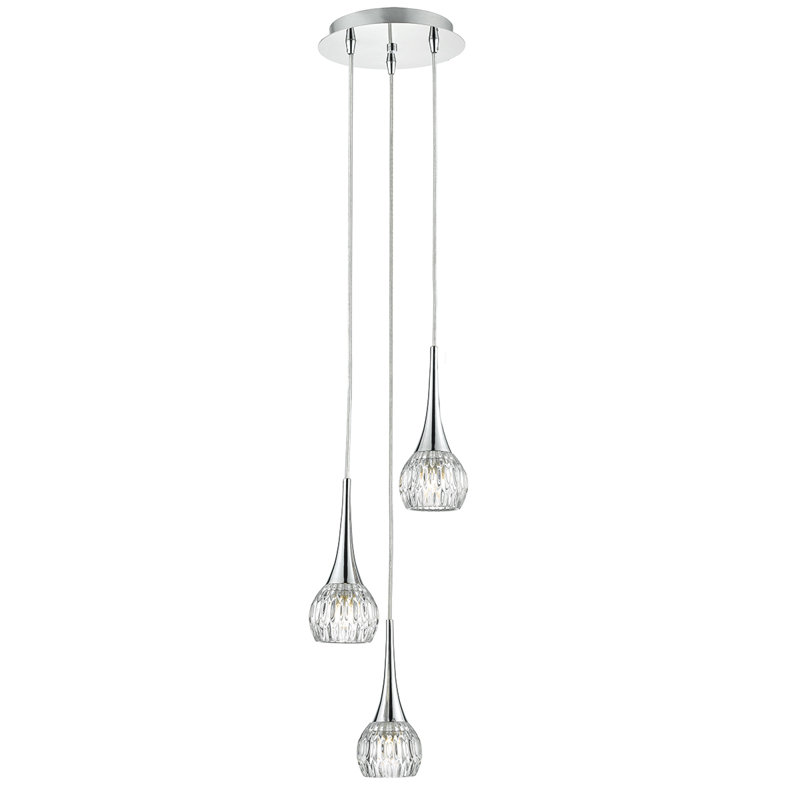 Loehr 3 - Light Cluster Pendant, Chrome