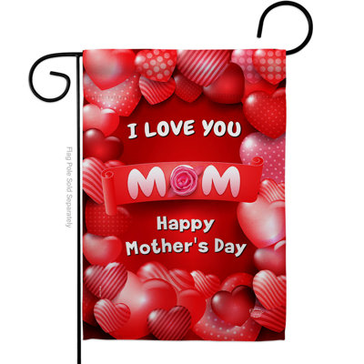 Double Sided 18.5'' H x 13'' W Polyester Mother's Day Garden Flag