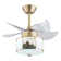 Xavious 23 Inch 3-Color Gold Ceiling Fan LED Light with Remote Control