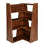 Bibliothèque modulaire asymétrique ouverte en bois de noyer, étagère de rangement convertible-131209113