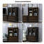 Armoire à vin en bois massif 33,86 "de style américain, luxueuse et élégante