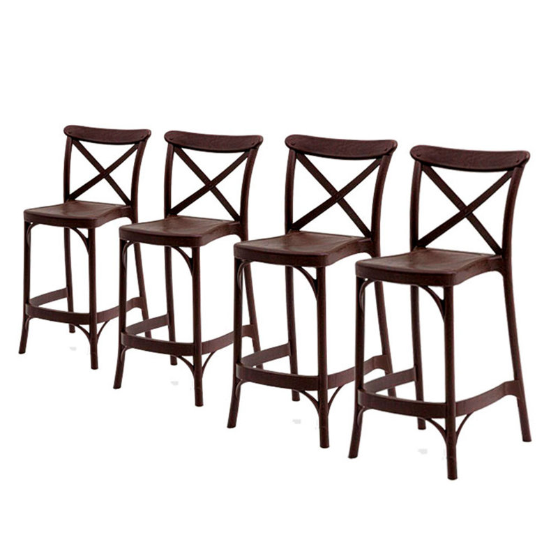 Tabouret de comptoir Milan, Brun, 26" H
