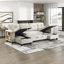 Canapé modulaire à 2 accoudoirs carrés et modernes 102 po Neroni-1118658461