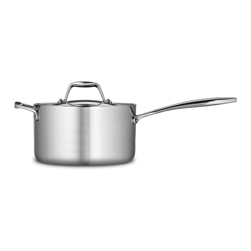 Tramontina 4-Quart Covered Sauce Pan with Helper Handle