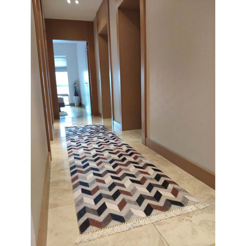 Tapis Masanao avec envers antidérapant, Tapis de couloir 5 pi 3 po x 16 pi 5 po