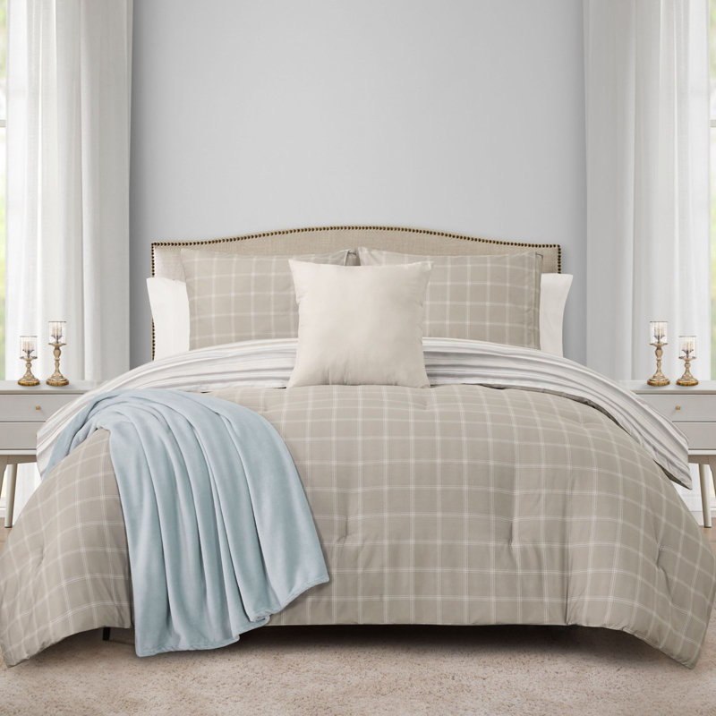 Waitsfield Stripe 5pc Queen Comforter Set, Queen