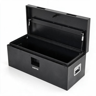 Boîte à outils 48 po en acier robuste avec serrure et clés - coffre de rangement portatif résistant aux intempéries avec 2 poignées et 2 vérins à gaz - 48 po x 16 po x 14 po