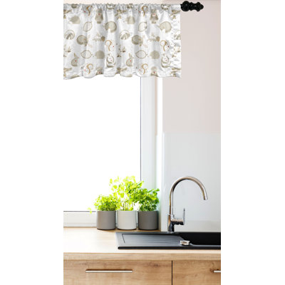 Ambesonne Woodland Valance Pack of 2 Forest Animals and Items Dark Eggshell Pearl -  val-2_141580_12x54
