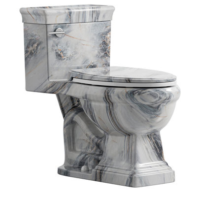 Toilet With Square Base, One-Piece Elongated Toilet, Luxury Toilet For Bathrooms, 12'' Rough-In, Single Flush 1.28 GPF