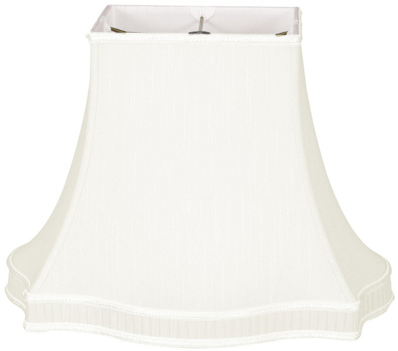 Abat-jour cloche en soie / shantung (araignée), H 9 po x l 12 po x P 12 po, Or antique