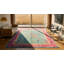 Floral Seafoam Green Color Antique Chinese Art Deco Rug