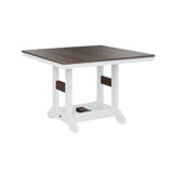 Berlin Gardens Garden Classic Regular Top With White Base Square Bar Table