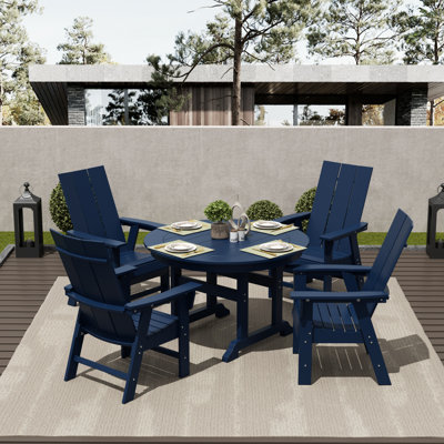 Joubert 4 - Person Patio Dining Set with Round Table