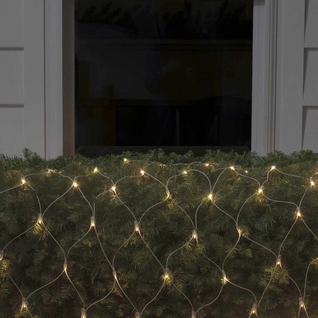 LED Wide Angle Net Style Column Wrap Christmas Lights White Wire Northlight Seasonal 