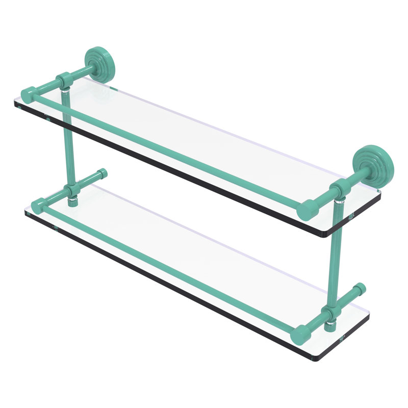 Tablette flottante 2 pièces Waverly Place, H 8 po x l 22 po x P 5 po, Vert écume de mer