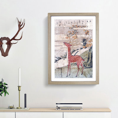 The Cry of the Stag by Harunobu Suzuki - Picture Frame Painting Print