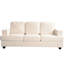 Canapé 3 places en velours à assise profonde, mousse haute, pour appartement, salon, bureau 3 places et idéal-128857788