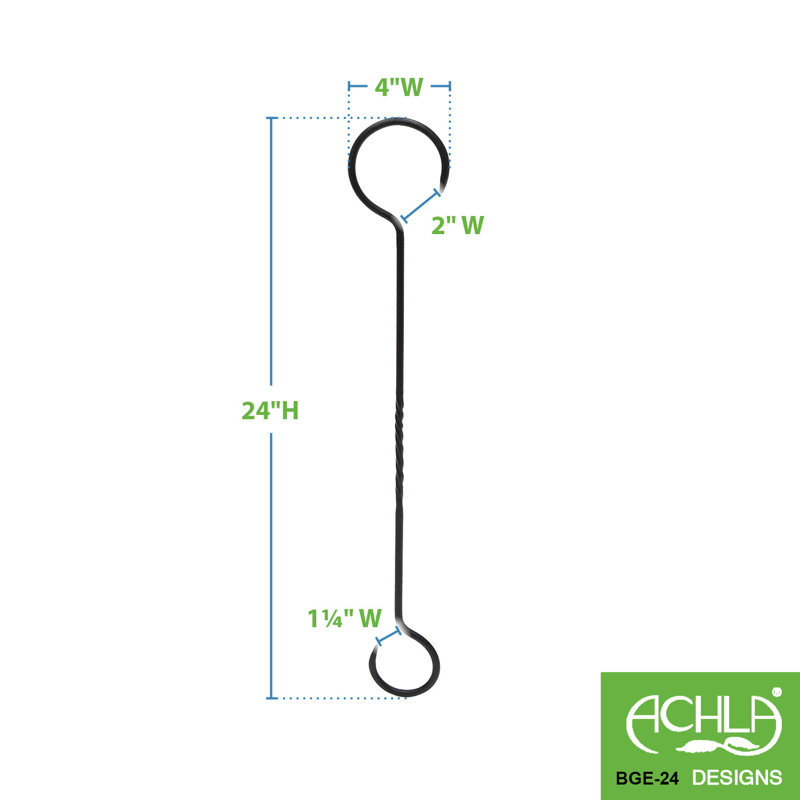 Black Metal 24-Inch Hook Extenders, Set of 2