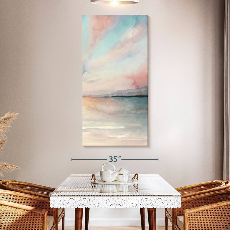 Triomphe du coucher de mer III, H 54 po x l 27 po