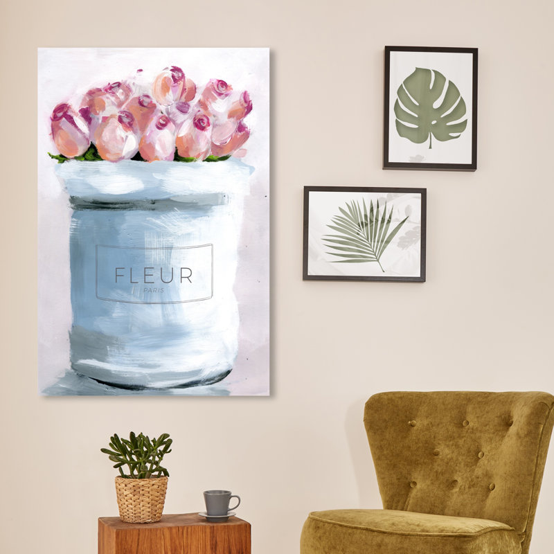 « fleur paris », impression, Toile tendue, H 45 po x l 30 po x P 2 po
