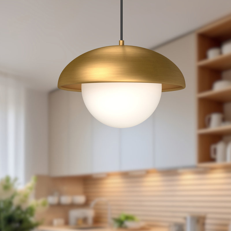 Alessia 1 - Light Unique/Statement Pendant, Aged Gold, 10.5" H x 16" W x 16" D