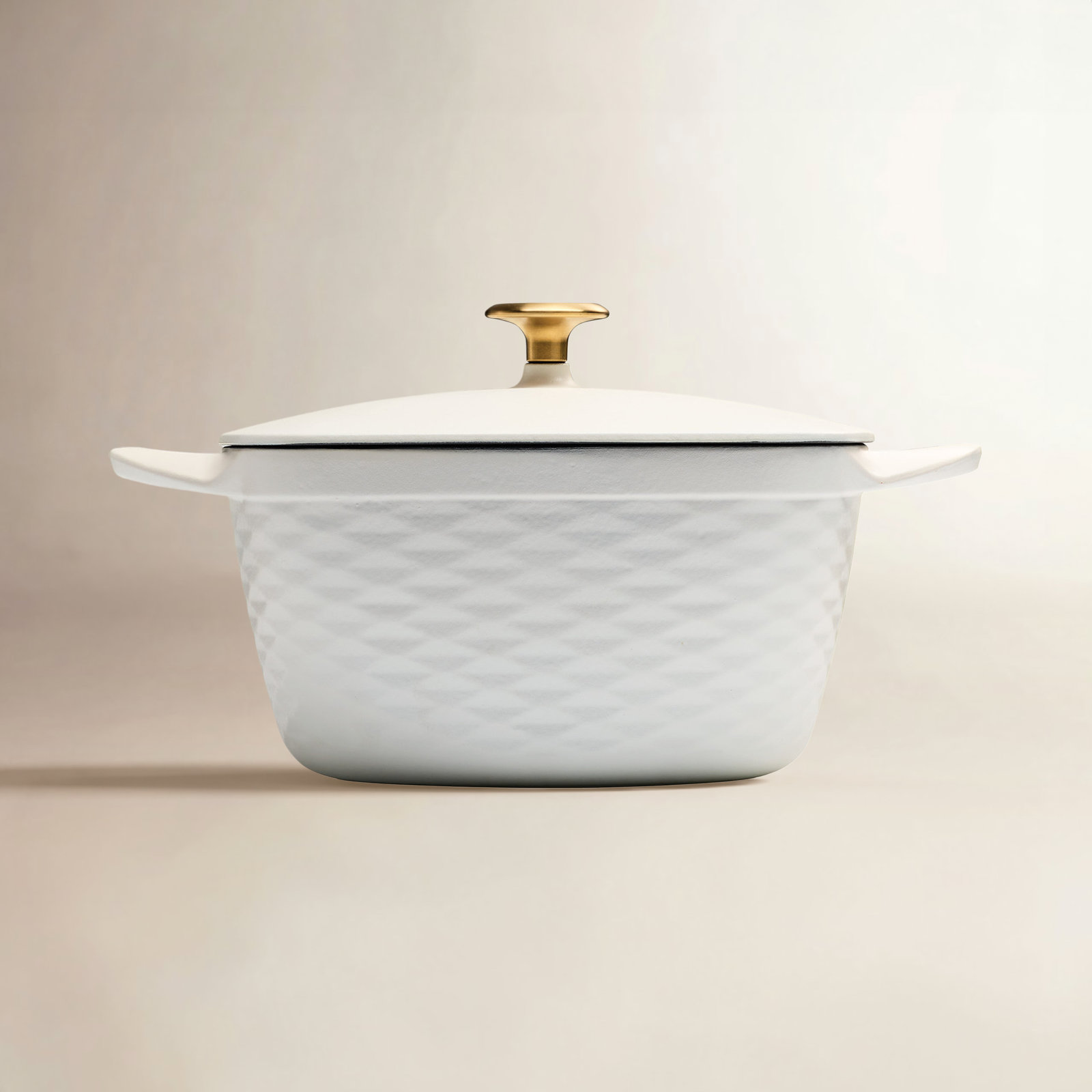 Prisma Enameled Cast Iron Dutch Oven, White
