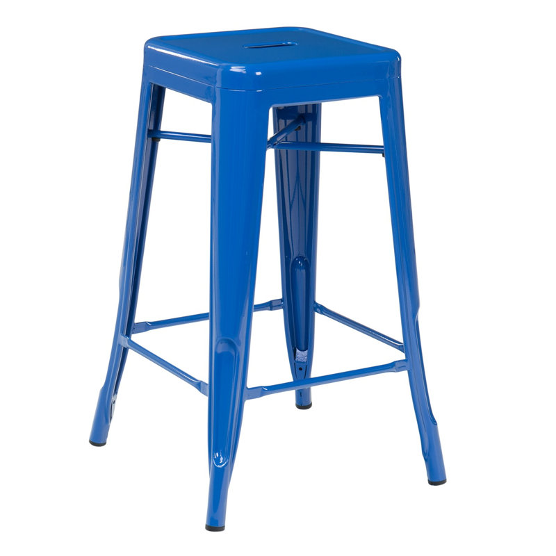 Tabouret Cheryllynne, Tabouret de comptoir (siège d'une hauteur de 26 p, Bleu