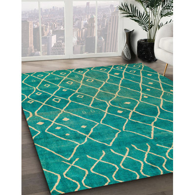Tapis décoratif multicolore à motif abstrait