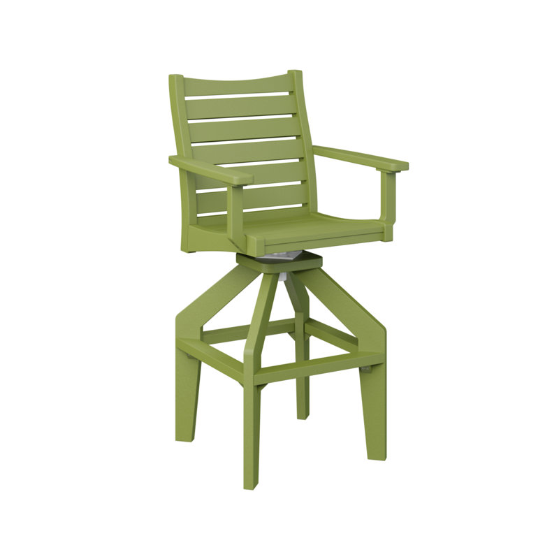 Bristol Outdoor Bar Stool, Kiwi Green, 30.5"