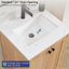 Dessus de meuble-lavabo en pierre reconstituée 24 po avec lavabo - pour remplacement de meuble-lavabo, sans armoire