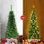 Arbre de Noël élancé vert avec lumières DEL