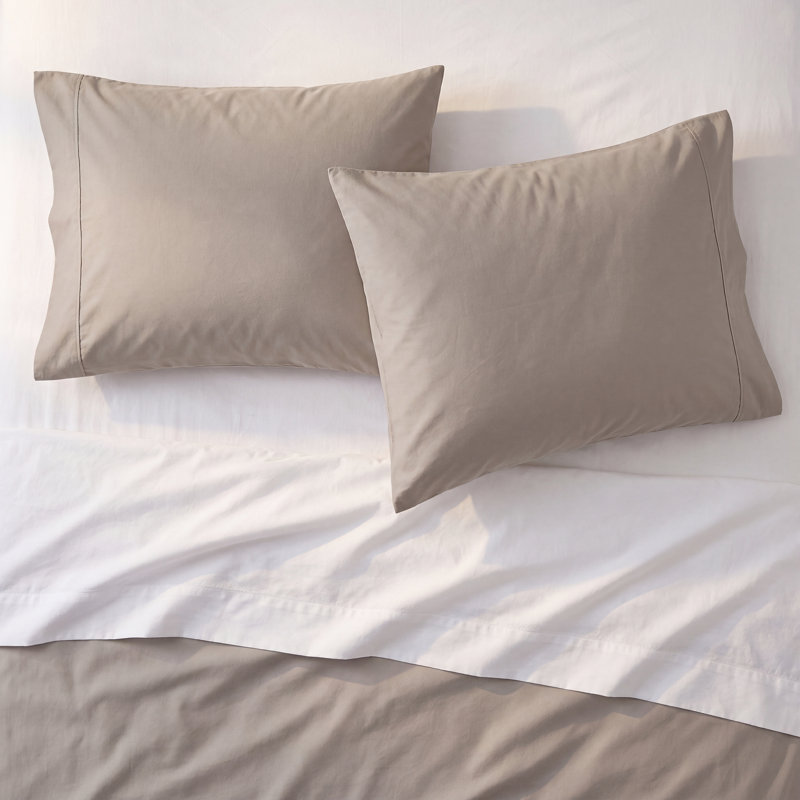  Taies d'oreiller 100% coton Performance, Standard, Bleu sarcelle