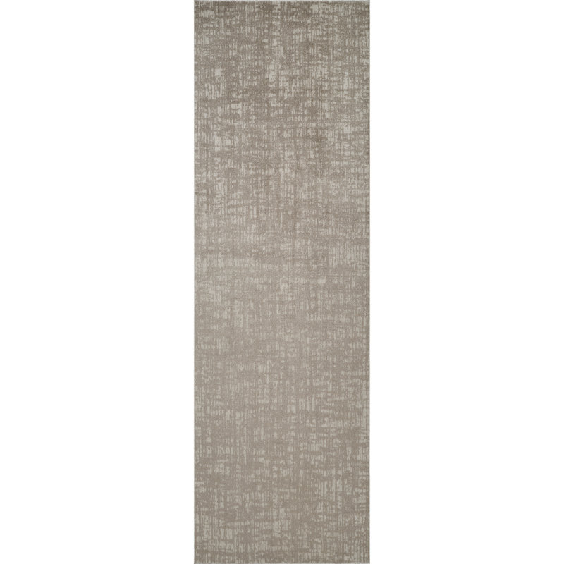 Machine Washable Frances Beige/Brown Rug, Runner 2'6" x 8'