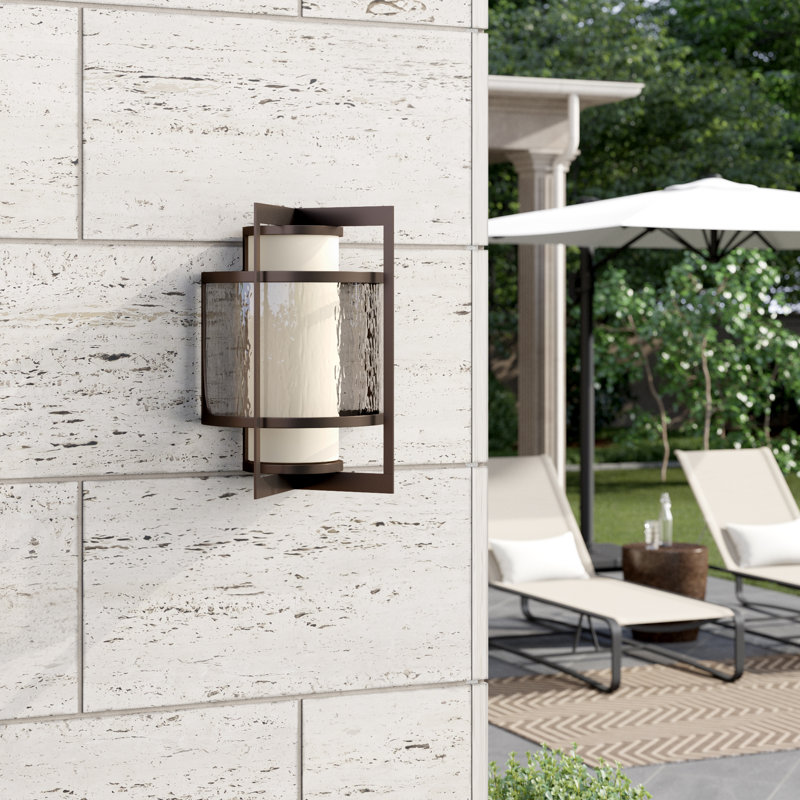 Singapore Moderne 2 - Light Outdoor Bulkhead Light, 15" H x 10" W x 6" D