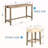 4 Piece Bar Table Set With Power Outlet,Bar Table Set With Chairs,Sofa Bar Table With Stools,Behind Couch Table With 3 Padded Stools,For Living Room,Dining Room-375150959