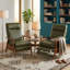 Fauteuil inclinable avec accoudoirs en bois Imona - vert fougère - ensemble de 2-138584871