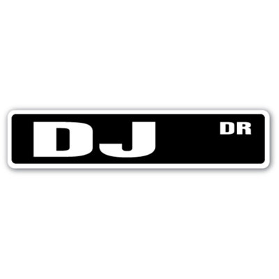 Disque à disque musical DJ Street Sign