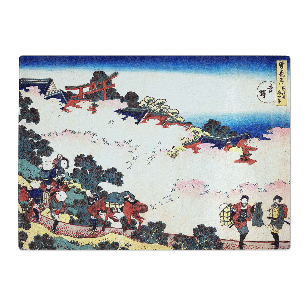 Tempered Glass Mount Yoshino by Katsushika Hokusai Chopping Board